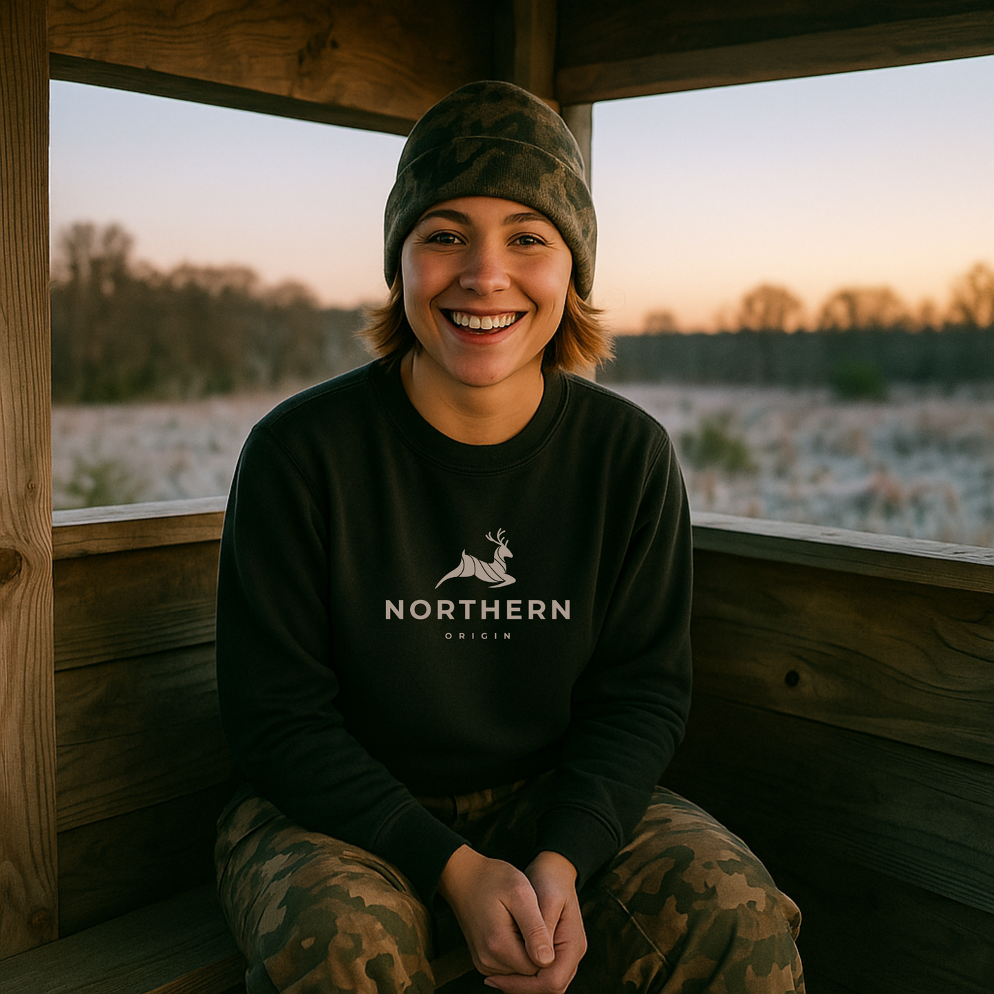 (sold out) Women | Midnight Moose Crewneck