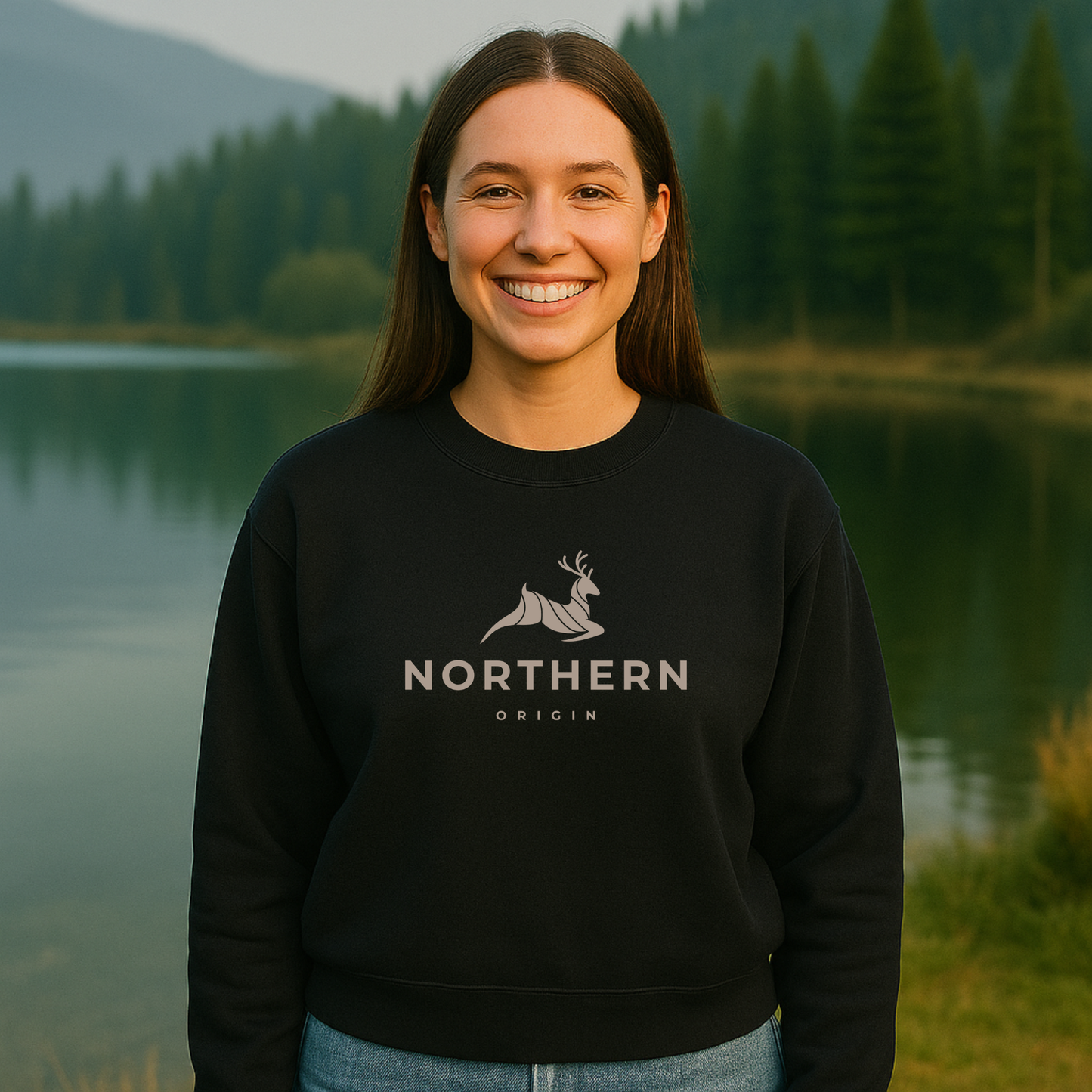 (sold out) Women | Midnight Moose Crewneck
